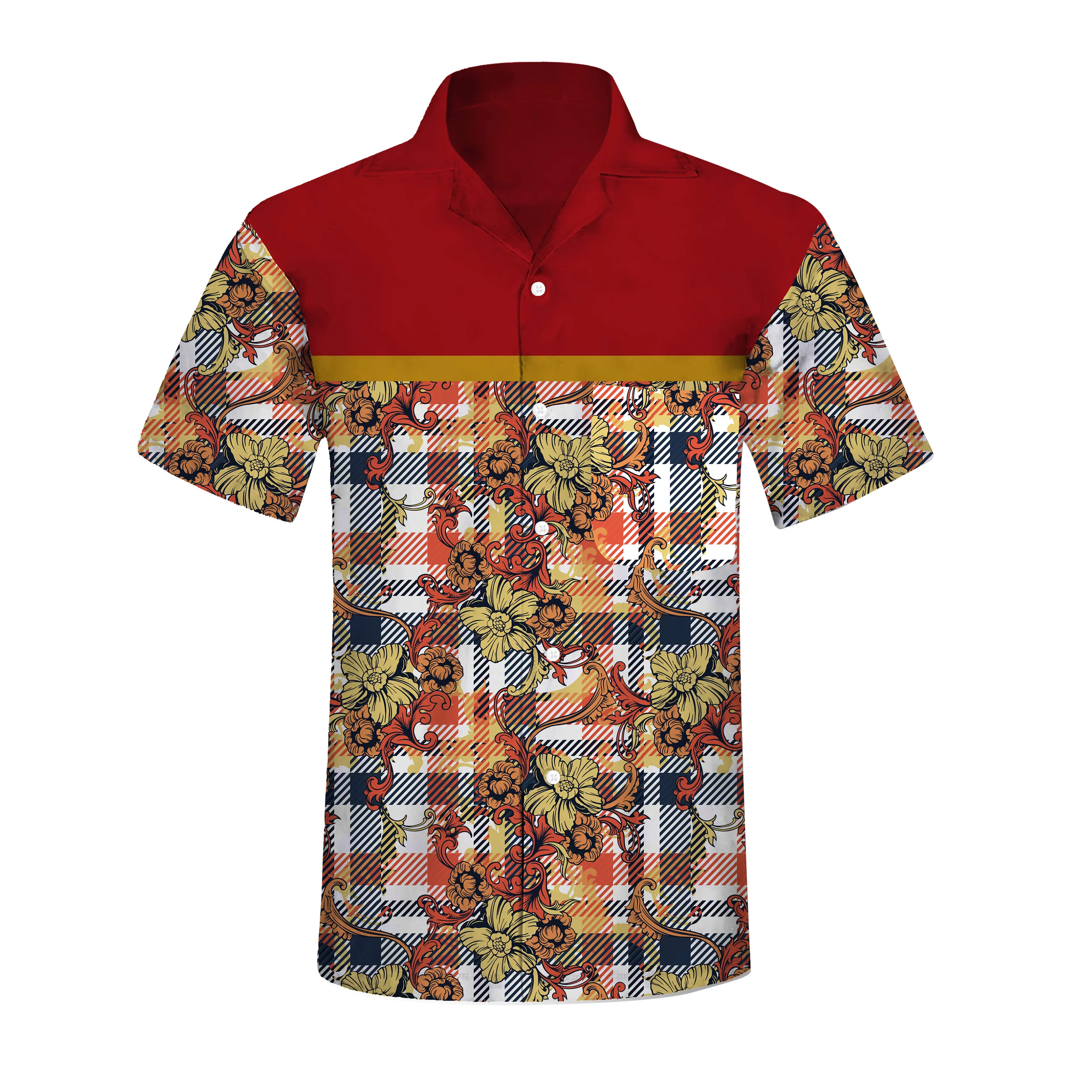 

2022 Custom Logo Hot Summer New Men's Clothing Casual Fashion Short Sleeve Oem Designer Printed Hawaiian Shirt For Men, Custom color