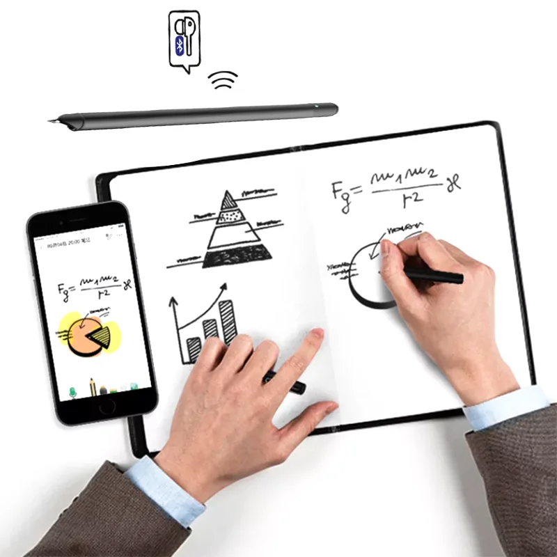 OEM Smart Writing Pen Set BT Wireless Connection Compatible With Pen and App Digital Notebook Tablet Writing Pen Set