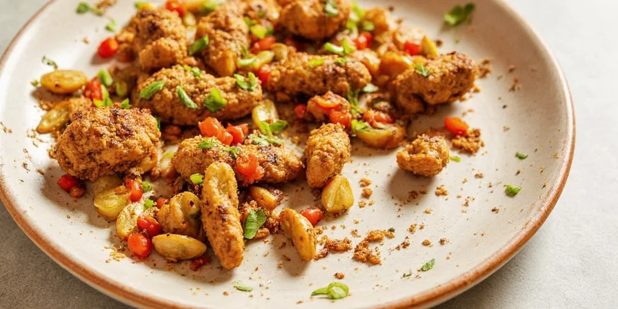 Garam masala and lemon zest marinated chicken