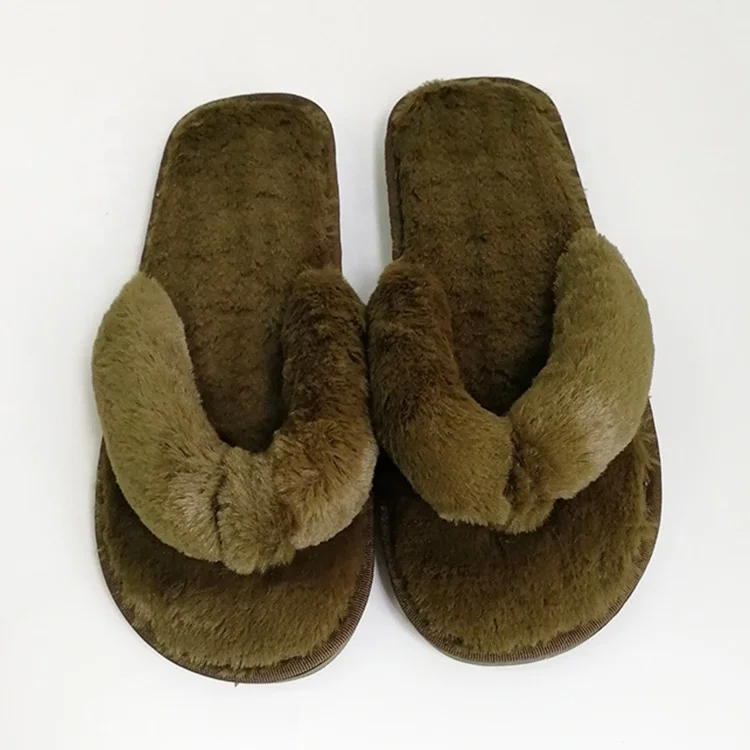 

Fashion trend custom label logo ladies soft green bedroom home slippers indoor outdoor flip flops for women in large sizes, Plain