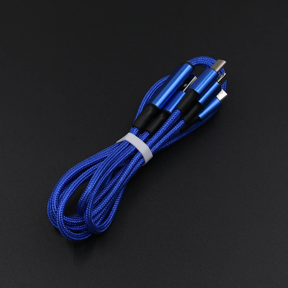 All in one usb cable Fast charging 2.4A usb charging cable for Type C, Micro IOS phone - ANKUX.COM