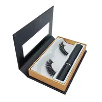 

Factory Wholesale Magnetic Eyelashes 3D Fiber Lashes Natural Thick Mink Magnetic False Eyelashes Private Label Lash Sets