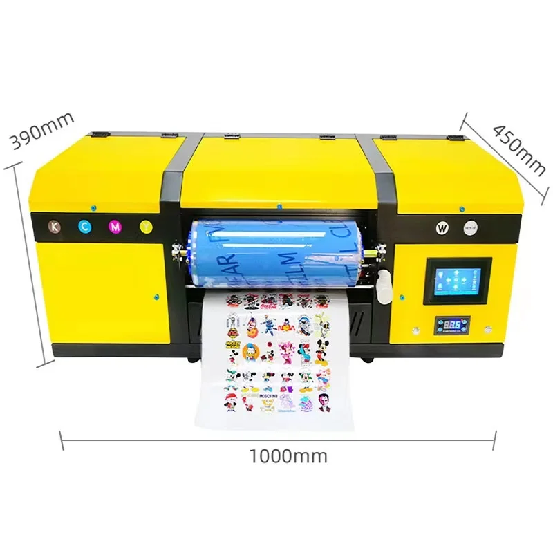 

Mini Desktop Roll to Roll Printing Machine Film Transfer 30cm Paper Card Tube Cloth Sticker All in 1 UV DTF Flatbed Printer A3