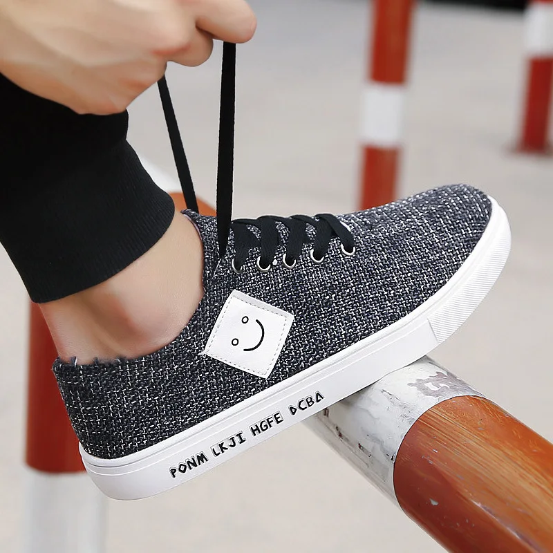 

Korean version breathable running loafer sport trend men casual shoes sneakers, Grey/black/blue