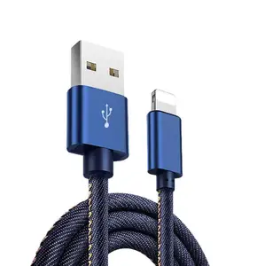 Denim Data Cable iPhone Micro USB Type C Devices