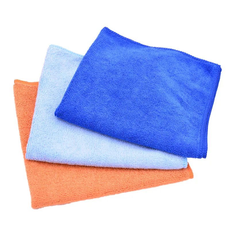 

Wholesale 40*40 cm 200gsm 300gsm Super Absorbent Auto Detailing wash Microfiber cleaning Towels, Blue yellow orange green and customized