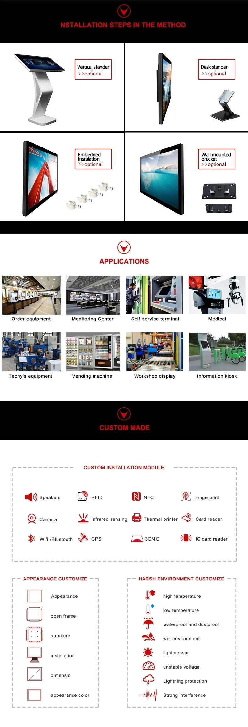 industrial touch monitor