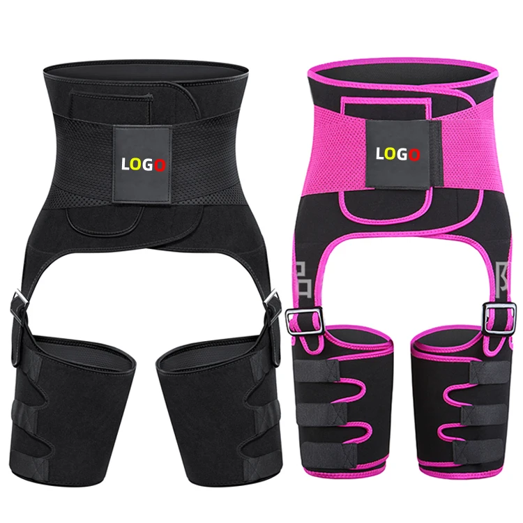 

Custom Logo 3 in1 High Woman Sweat Thigh Trimmers Body Leg Shaper Neoprene Slimming Panties Waist Trainer