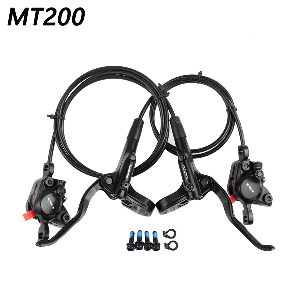 

High quality ebike cycle MT200 hydraulic brake lever 2 finger + caliper, Black