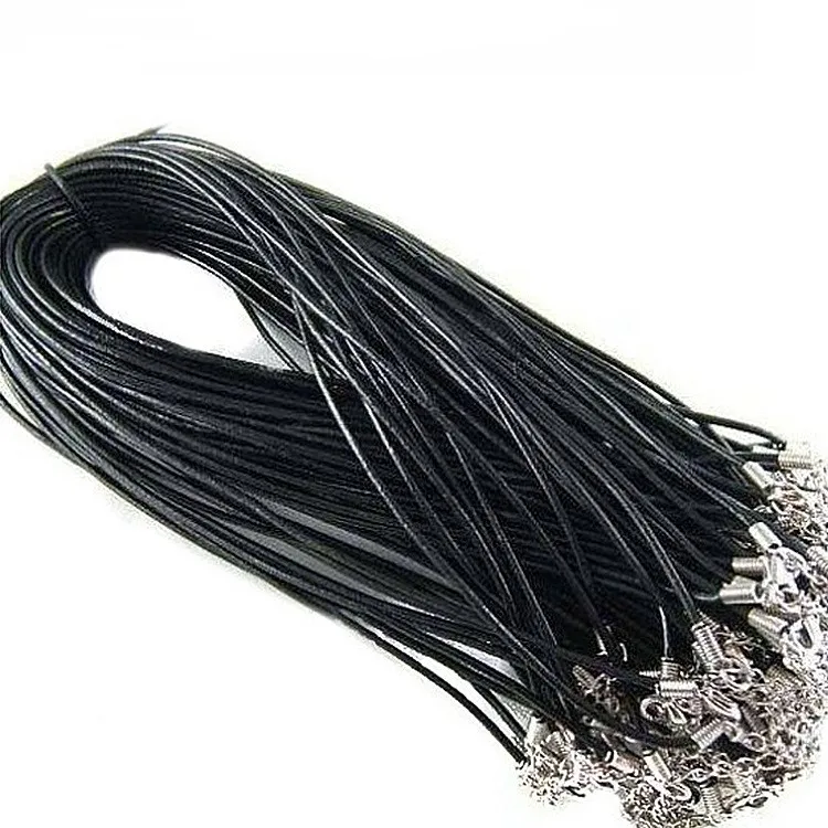 

Jewelry cord lobster clasp necklace cord leather rope necklace bracelet making pendant cords, Picture
