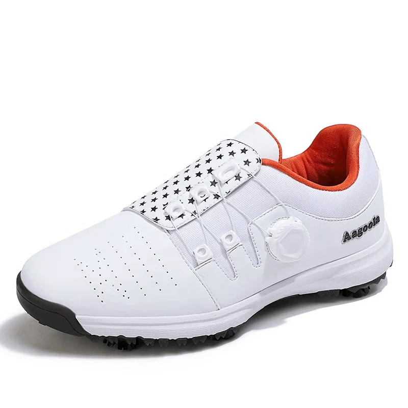 

2021 New Outdoor Sports Shoes Ladies Breathable Non-Slip And Waterproof Outdoor Leisure Men'S Leather Golf Shoes