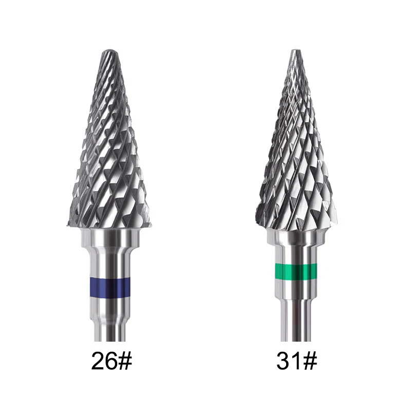 

FREE SHIPPING Rainbow Russian Manicure Tungsten Steel Carbide Nail Drill Bits