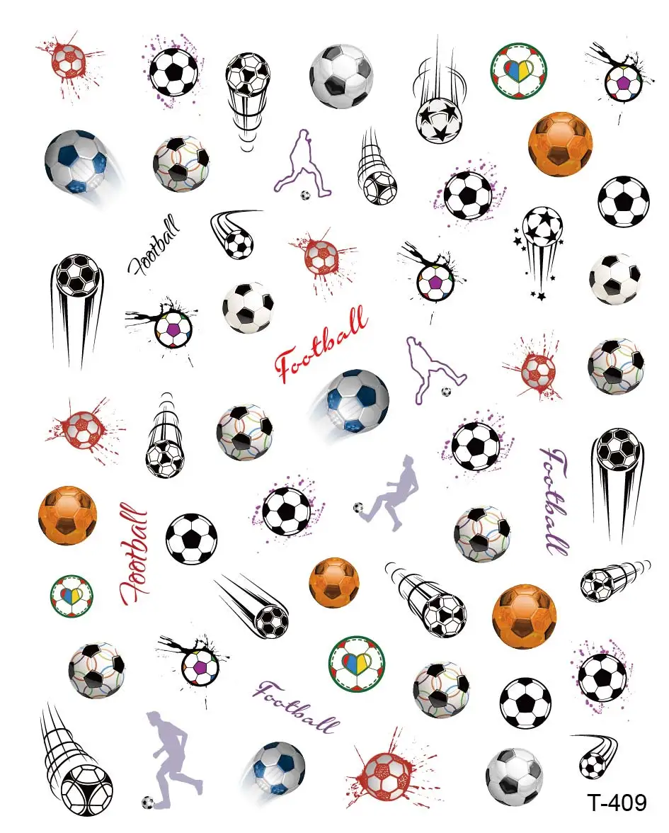 New character nail art stickers  3D football ballet nail art stickers