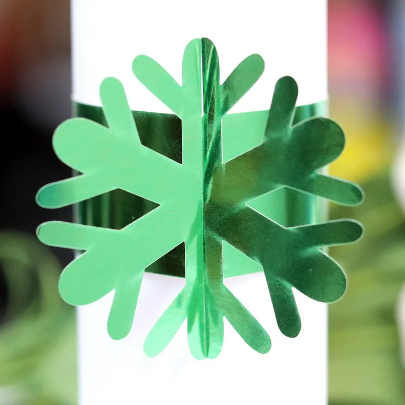 
Snowflake Laser Cut Napkin Ring Christmas Party Table Paper Decorations 