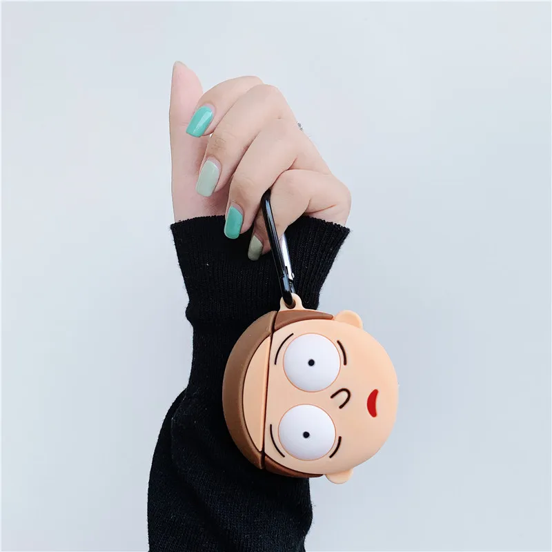 For Rick And Morty Airpods Case Cute Silicone Protective
