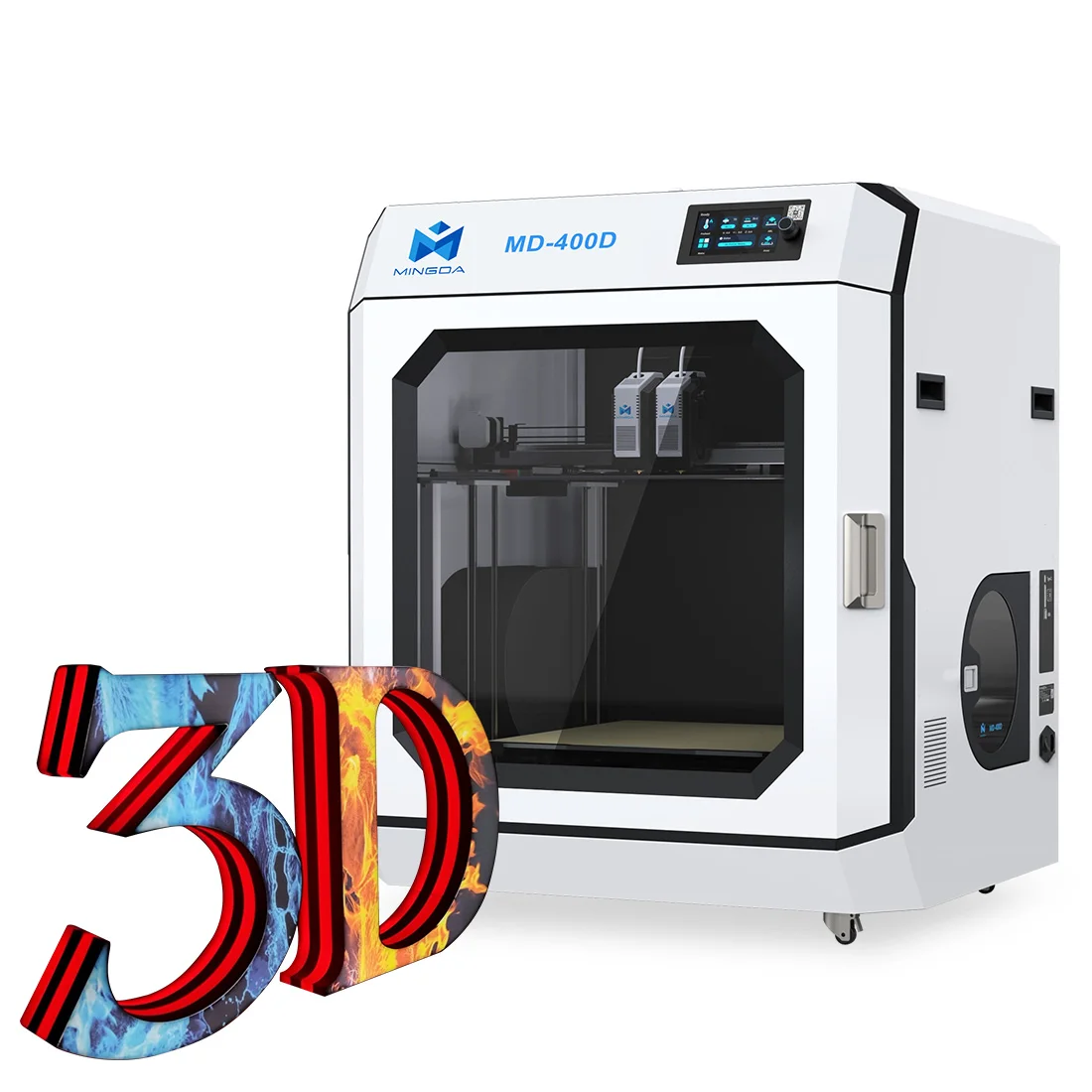 

MD-400D IDEX stock free leveling special offer channel pla pds petg filament extruder 3d printer letters machine for signage