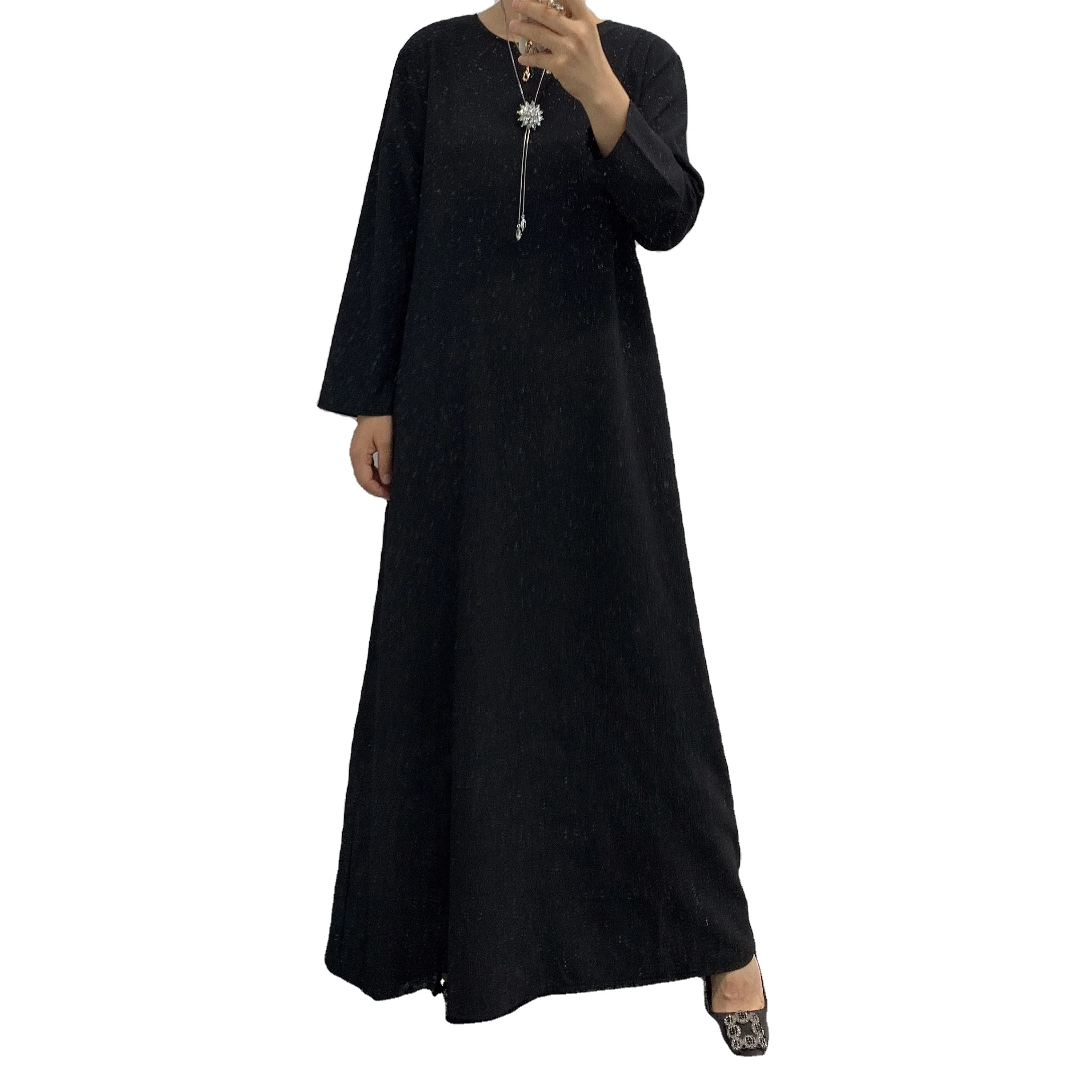 

Abaya Muslim Dresses Dubai Maxi Elegant Solid Color Long Dress Muslim Womenprayer Modern Abaya Islamic Clothing New Arrivals, 2 colors