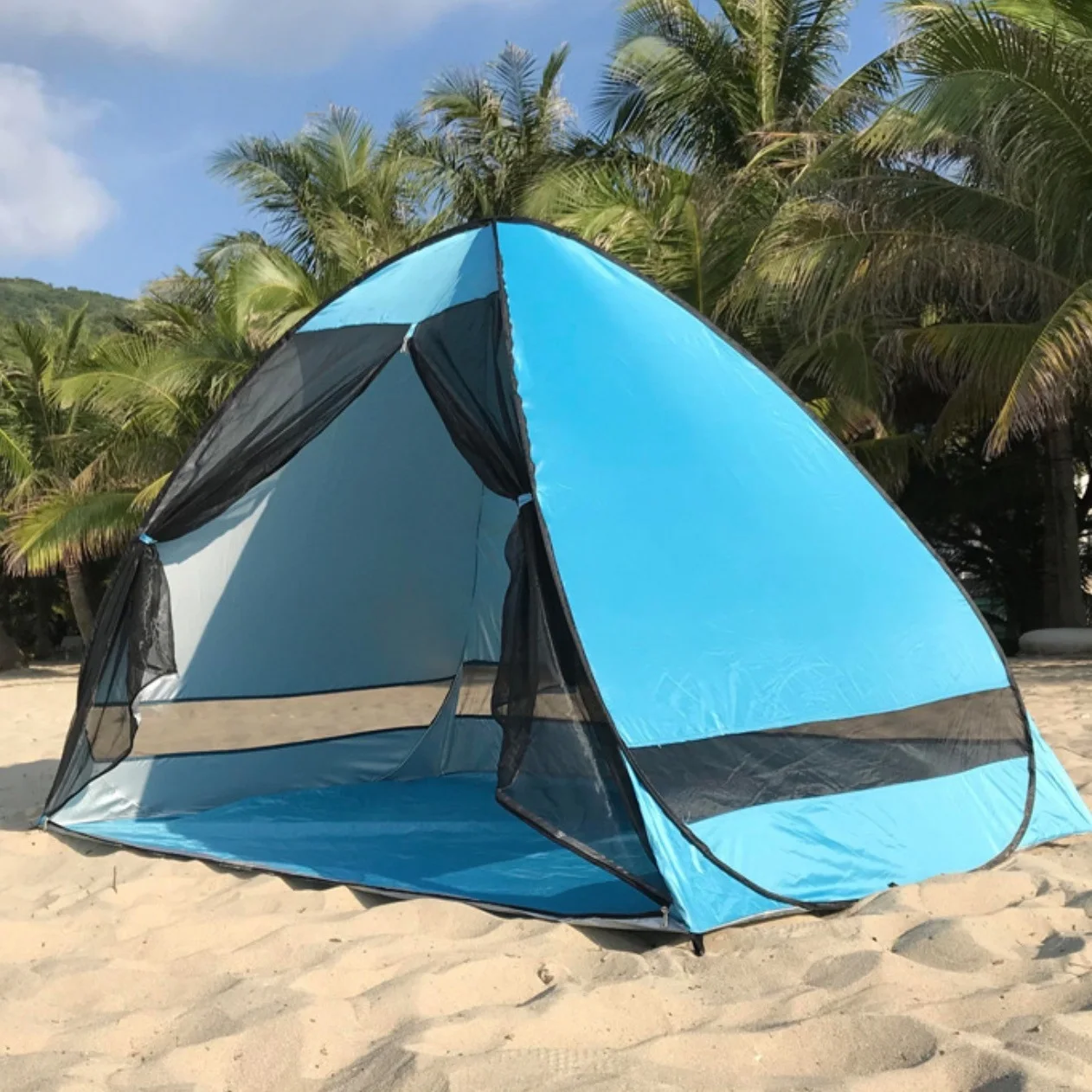 

Outdoor Beach Camping Hiking Mosquito proof beach shading fishing automatic Folding Wholesale Cheap Custom Foldable kids Tents, According to options