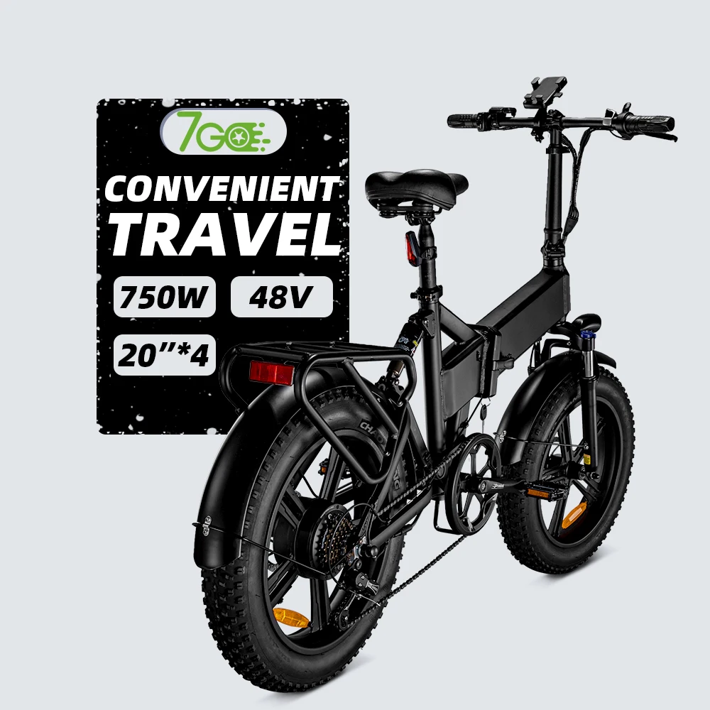 

Fat tires Foldable electric bike powerful 750w Shimano 7 speeds off road fat tyre electric bicycle