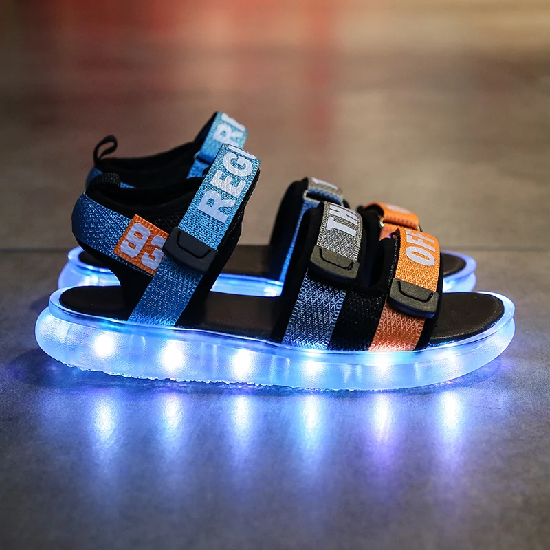 

Led Light Up Boys Kids Sport Shoes Sandal,China Custom Children's Fancy Girls Chaussure Casual Sandals,Summer Child Sandal, Navy,pink, blue, black