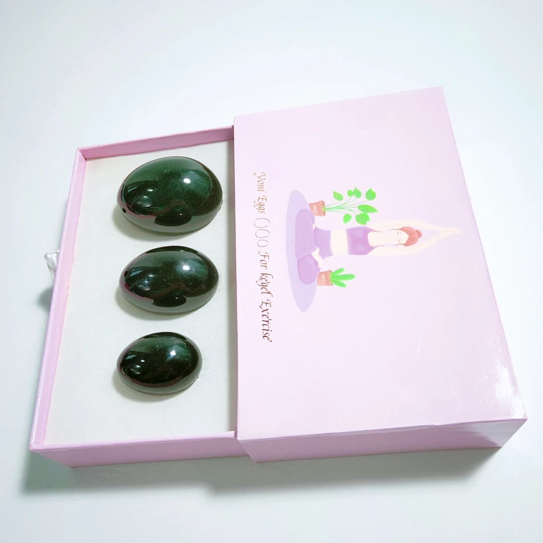 

2020 the best selling natural green drilled nephrite jade eggs kegel eggs carved yoni eggs set
