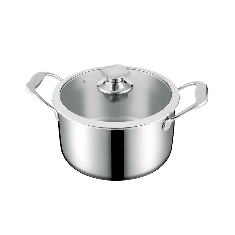 

Hot kitchen ware 3 Ply cooker 20 Cm Stainless Steel Soup & Stock Pots Casserole hot pot cooking pots, Sliver