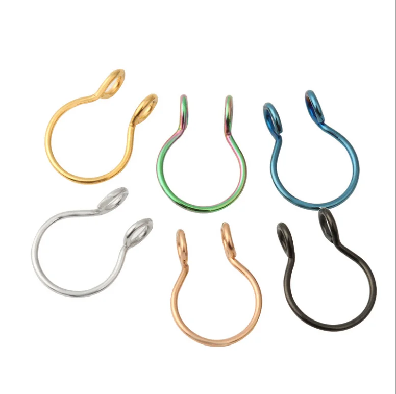 

Factory Wholesale Price Non Piercing Clip On Nose Ring Surgical 316 Stainless Steel Nose Ring Body Jewelry