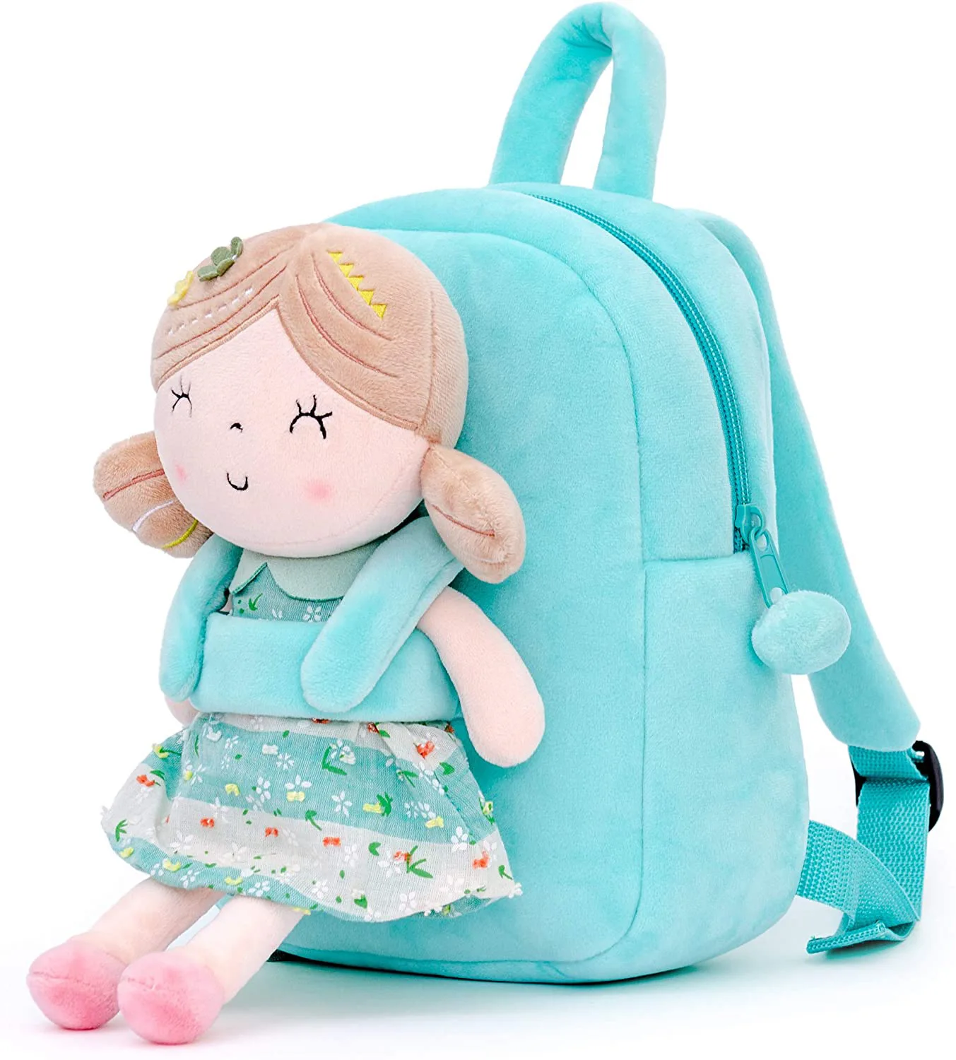 

3D Custom Children Doll plush Toy Cartoon bookBags Kids toddler School Bags Cute Child Schoolbag Plush toy Backpack, Customized color
