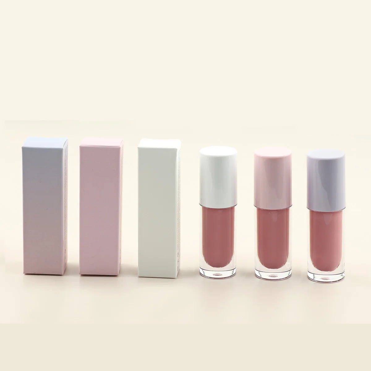 

Hot sell short tube big brush cruelty free glossy nude cosmetics Liquid lipstick matte plumping private label lipgloss