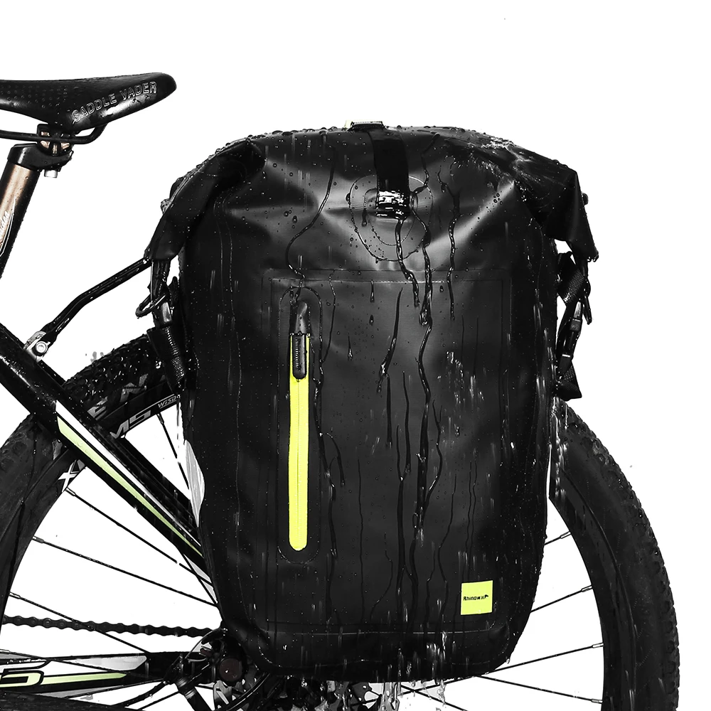

Rhinowalk 25L bike pannier bag Waterproof Bicycle Pannier rear bike travel bag pannier, Black