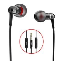 

Free Sample 3.5mm Wired Headphones Metal Earphone Stereo Music Hands Free with Mic Sports wired earphone in-ear