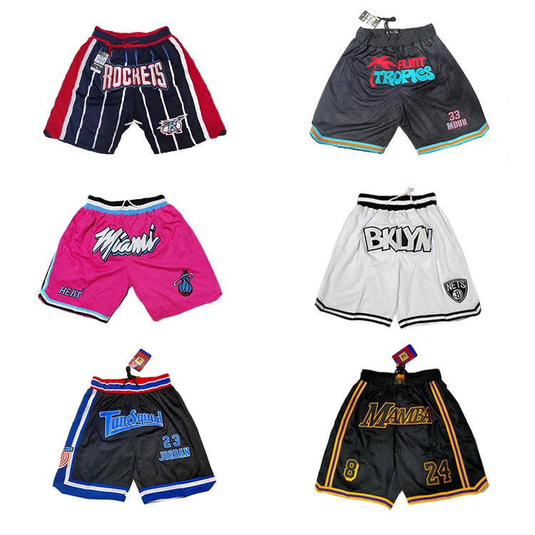 

High Quality Wholesale Just don Embroidered Breathable Mesh Quick Dry Basketball Shorts Just Don Sportswear, Picture