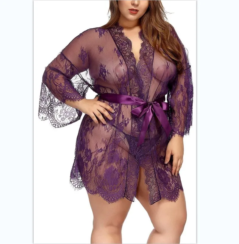 

New arrival women lace lingerie set plus size women's sleepwear black mature women sexy lingerie