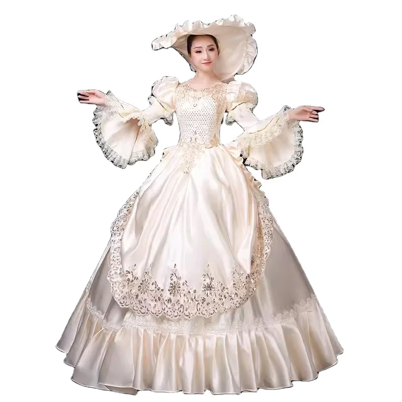 

Customized Size Women Medieval Costume Victorian Cosplay Elegant Party Prom Dress School Performance Outfit Lolita Dress Costume