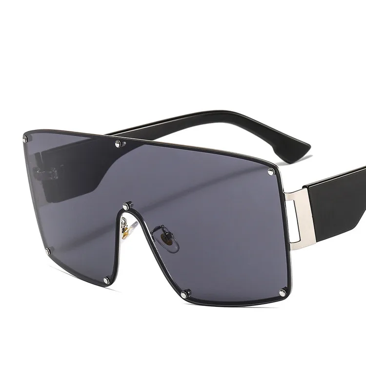 

Oversized square frame women fashionable printing decoration ocean lens sunglasses