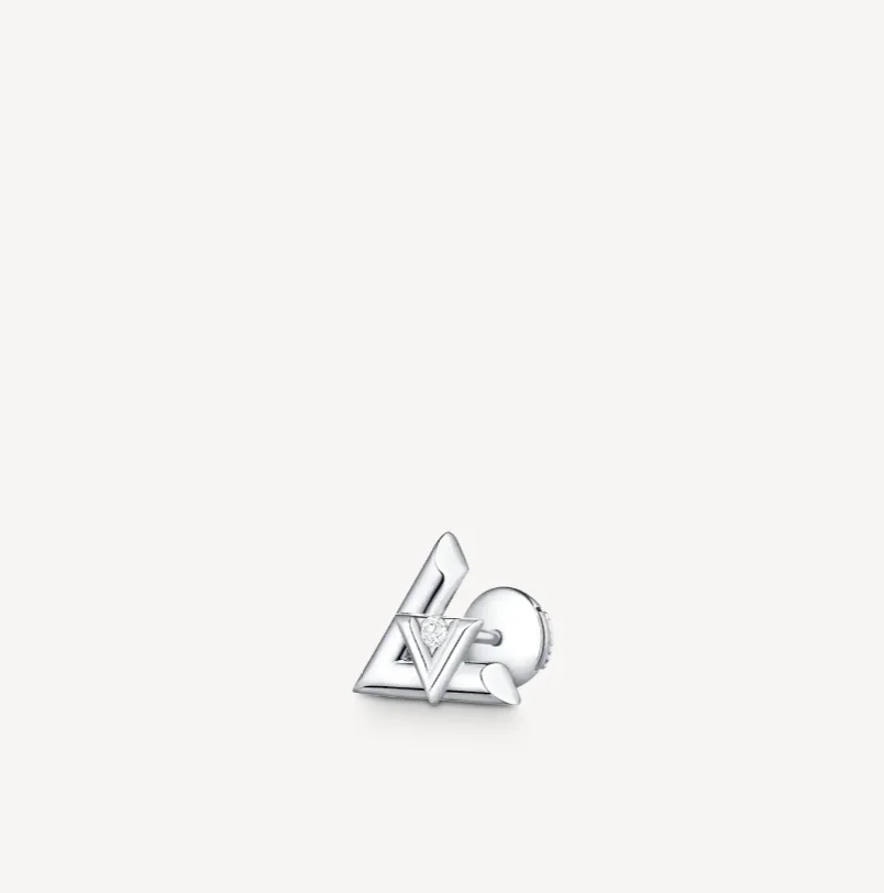 

2021 New LOVE EARRINGS 2pcs VOLT ONE STUD, WHITE GOLD AND DIAMOND, Rose,silver