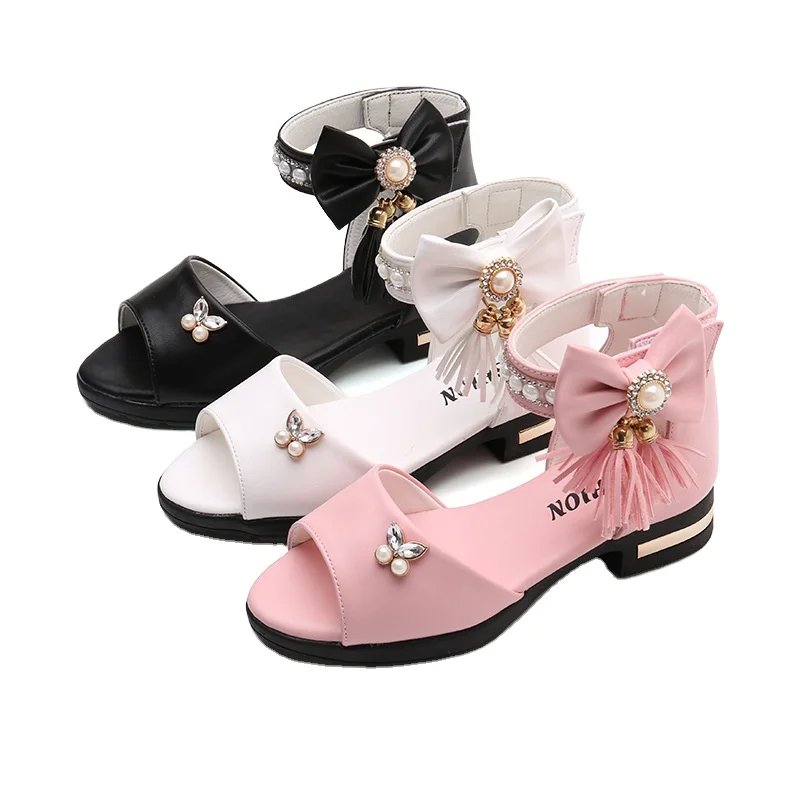

2021 spring new girl cartoon EVA sandals kids fashion cute, Black, pink, white
