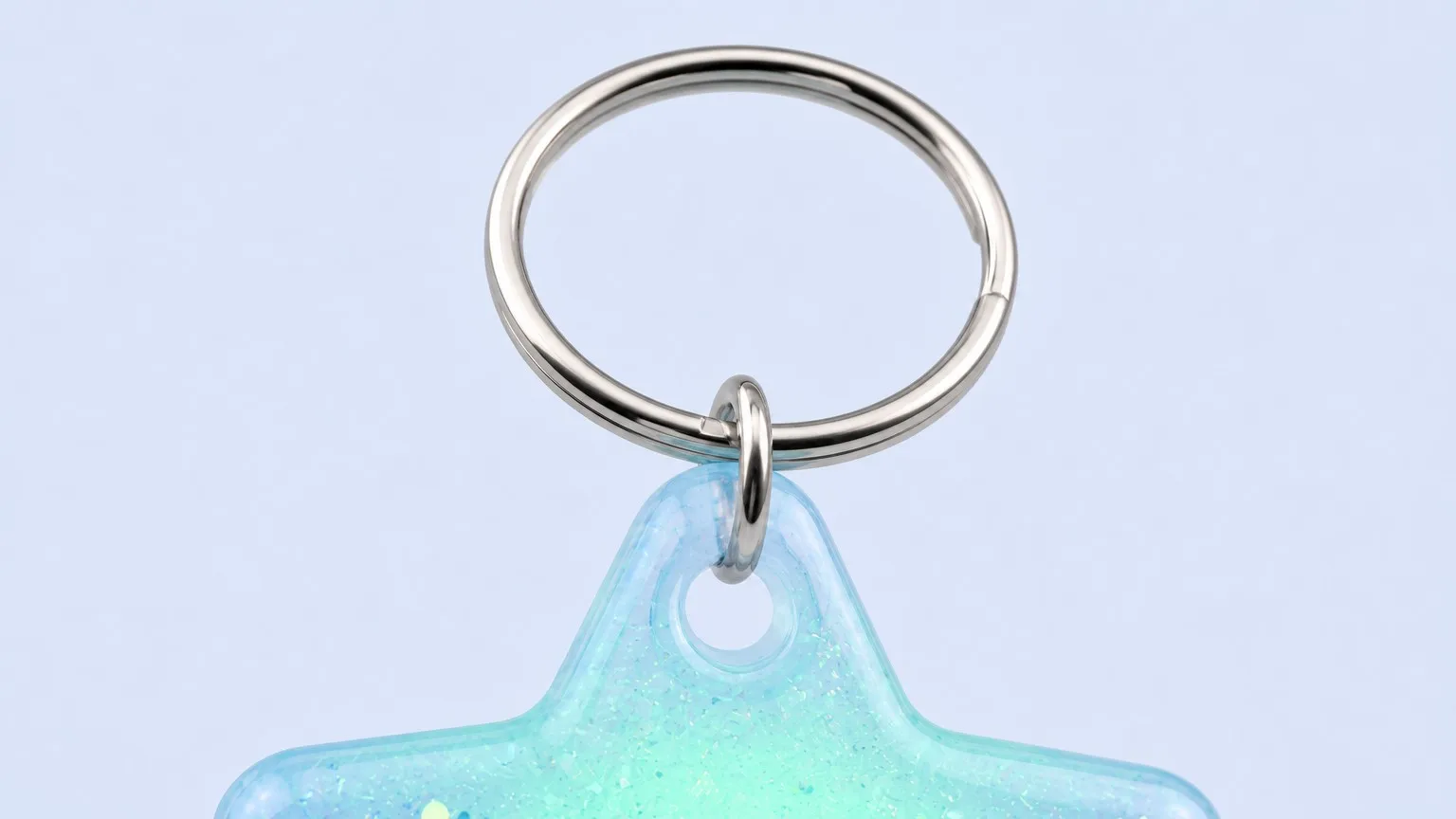 Macro detail of the key ring and connector