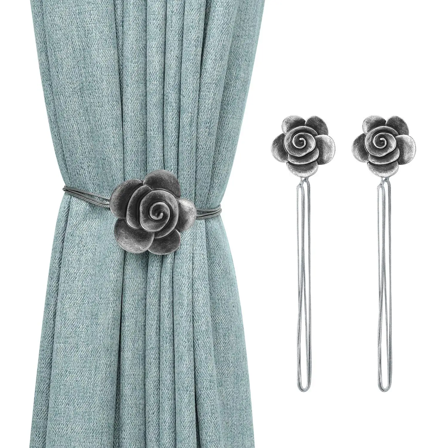 

Flower Shape Polyresin Rope Curtain Hook Resin Curtain Tieback, Customized