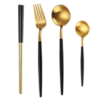 

Wholesale Custom Stainless Steel Spoon Fork Chopsticks Knife Cutlery Set Stainless Steel