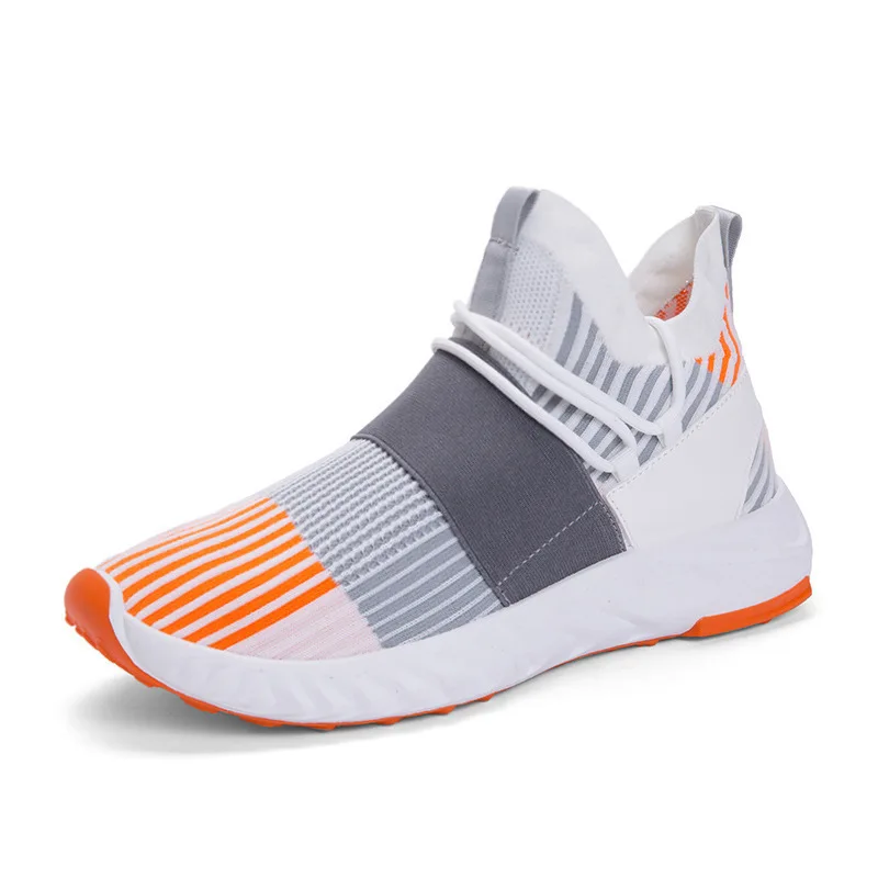 

FREE SAMPLE high quality slip-on mens casual shoes EVA sole sport shoes breathable fly knitting sneakers