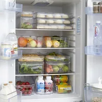 

Various Designs Plastic PET Clear Transparent Fridge Organizer Sundries Refrigerator Storage