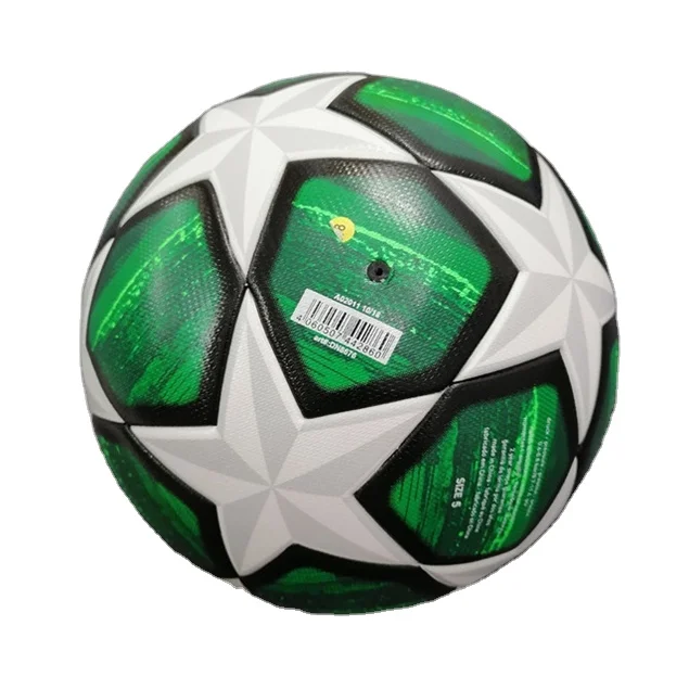 

Factory Price Custom Logo Printed Size 5 PVC Football Soccer Ball Manufaturer, Red & green