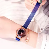 

Luxury Women Watches tephea Elegant Magnet Buckle Vibrato Purple Ladies Wristwatch 2019 New Starry Sky Roman Numeral lsvtr