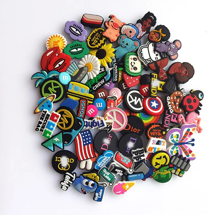 

custom night light and bling bling pvc shoe charms decorations for croc shoes