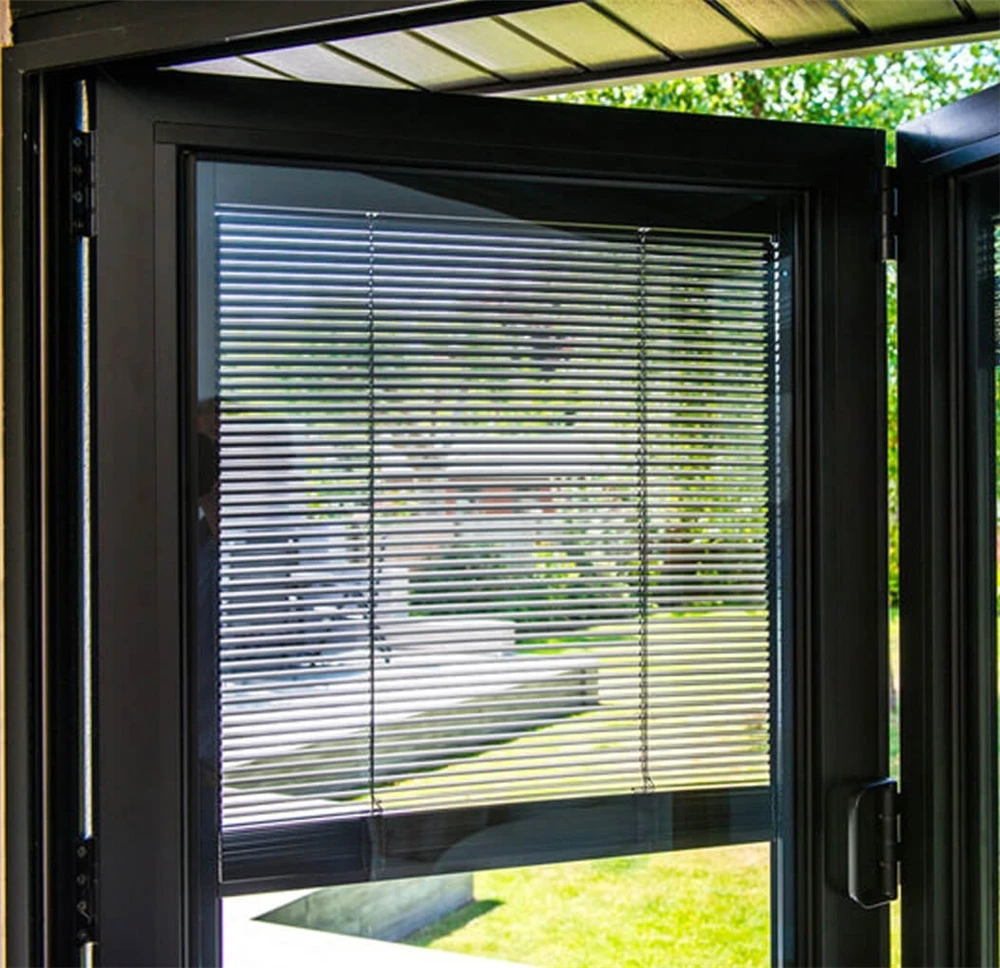 

remote control hollow electric venetian blinds aluminum shutter in double glass