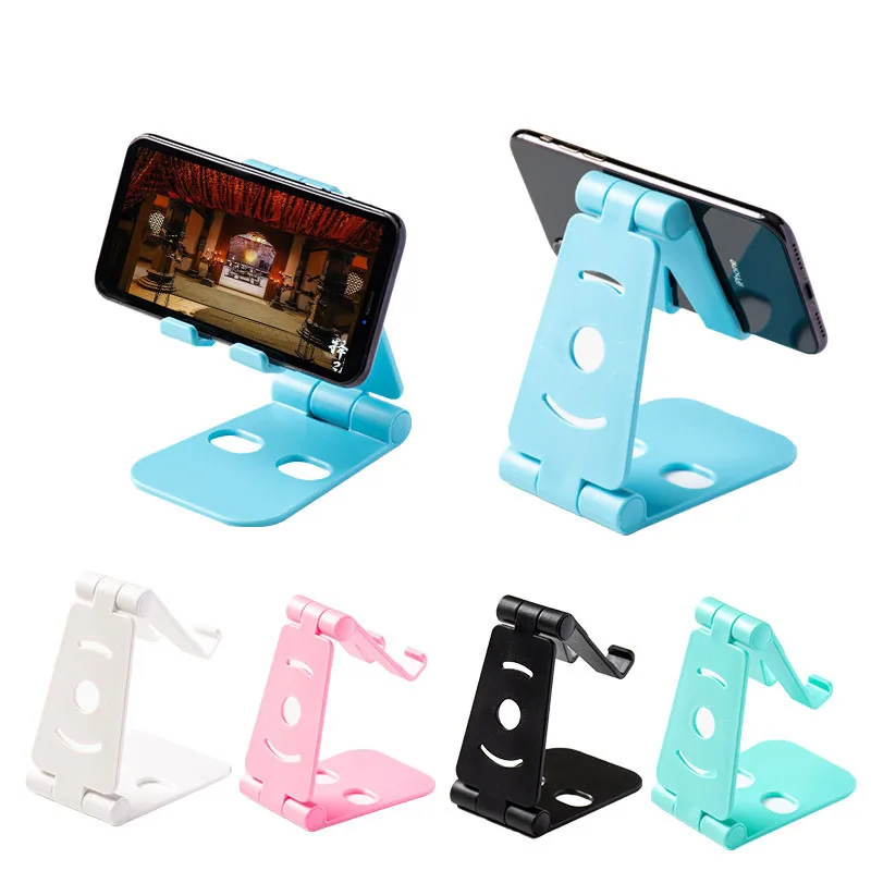 

Factory Cheap Single Folding Desktop Tablet Multifunctional Stand Plastic Cell Phone Holder, Pink,black,blue,green,white