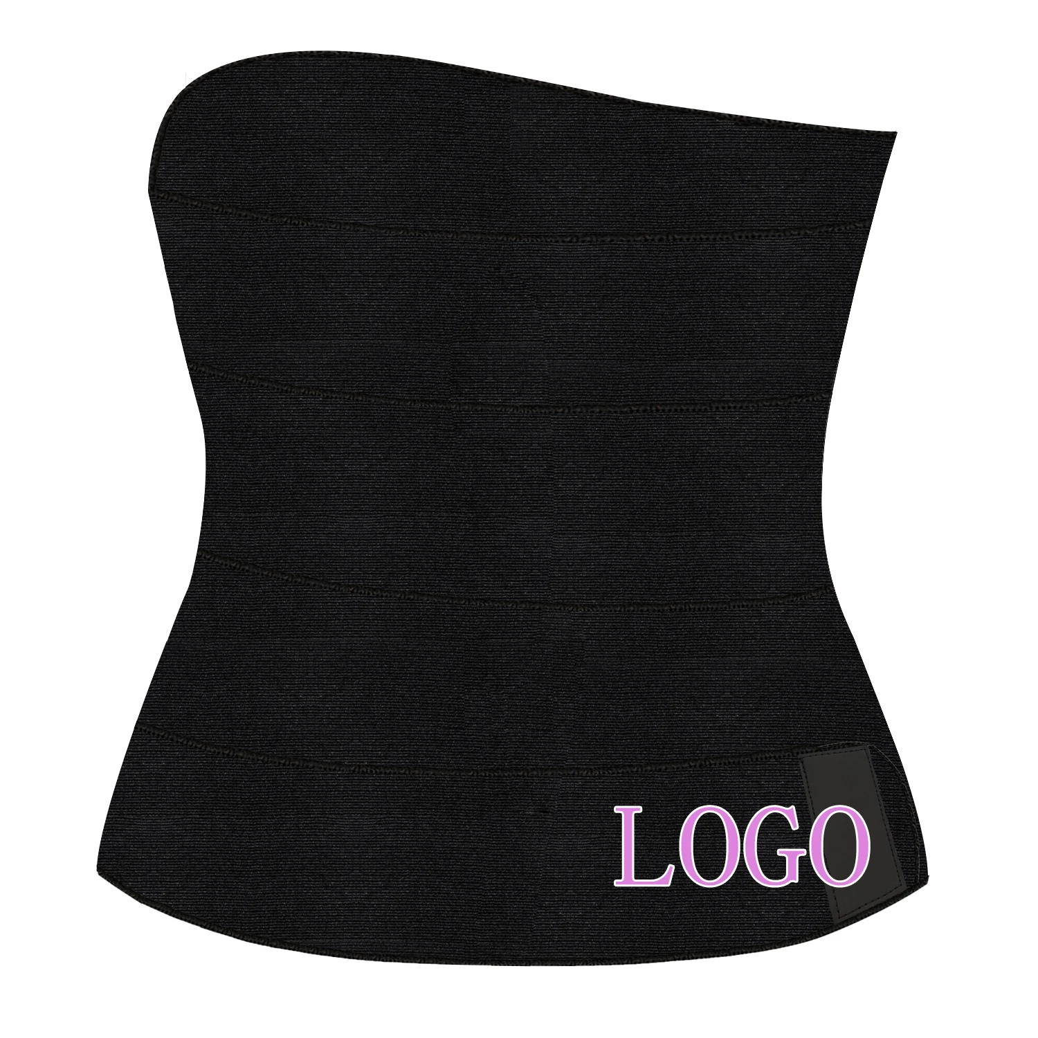 

New Product Waist Trainer Sweat Trimmer Slimming Sauna Removable Unisex Shaper Tummy Wrapping Elastic Belt, Black