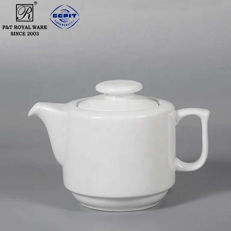 manufacturer white Catering ceramic tea pot