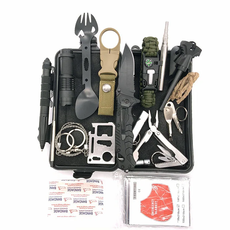 

Outdoor first aid equipment Tactical survival tool Vehicle self-rescue tool box Hiking and camping accessories